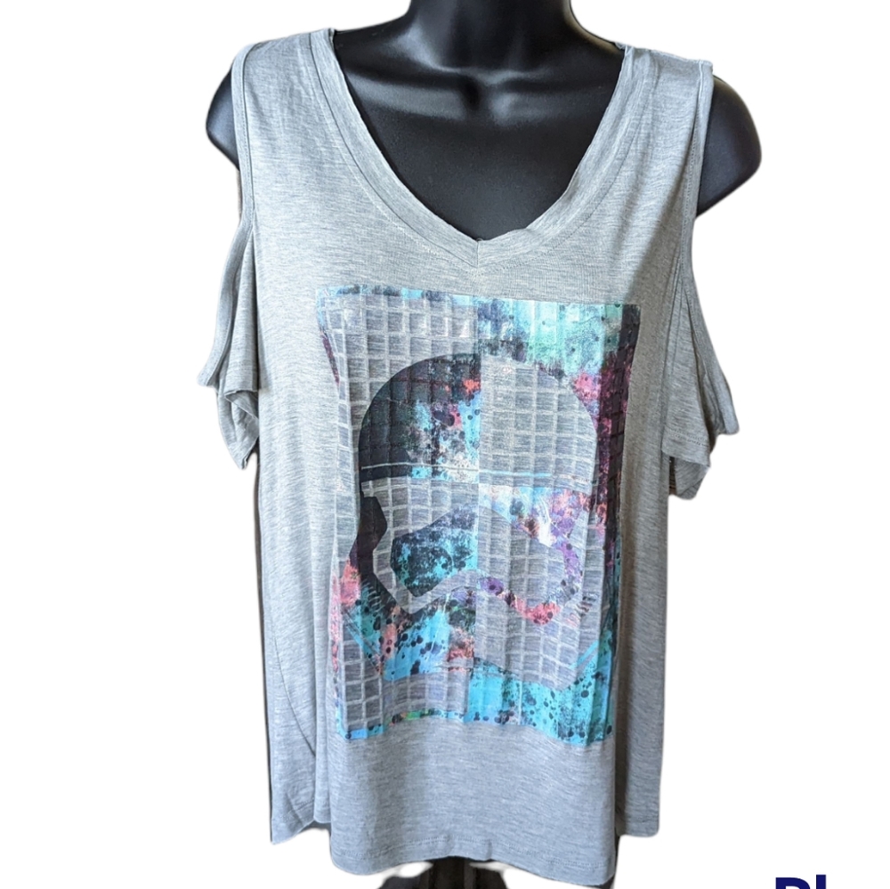 Disney Star Wars Stormtrooper Cold Shoulder Top Size Medium